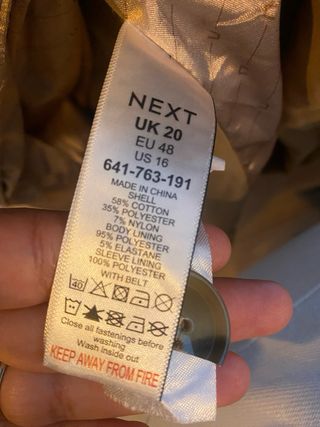 Gabardina NEXT Rainwater Collection Beige