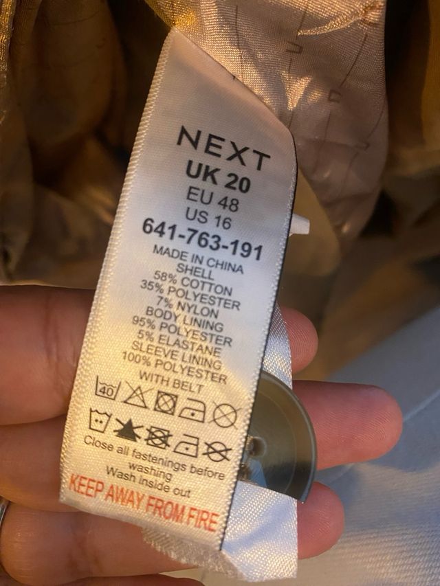 Gabardina NEXT Rainwater Collection Beige