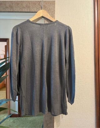 Jersey Mango Gris Manga Larga