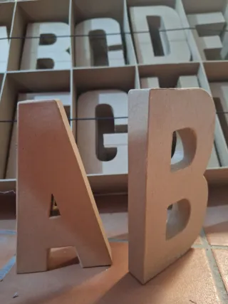Letras decorativas cartón duro