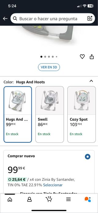 Mecedora de bebé Ingenuity