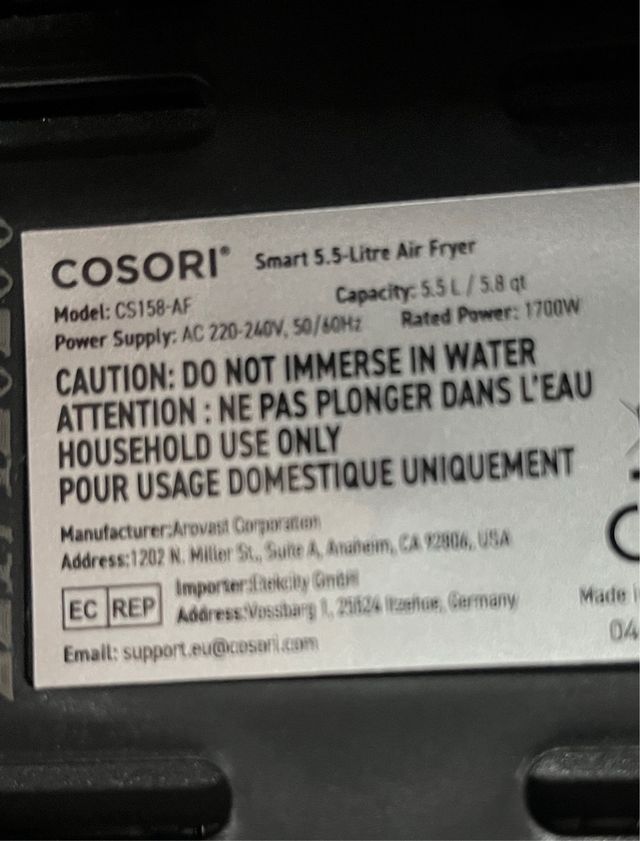 Freidora de aire Cosori