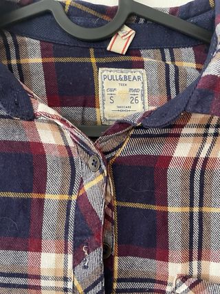 Camisa cuadros Pull&Bear talla S