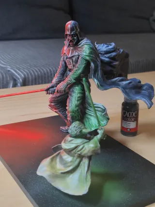 Vader vs Yoda 15cm pintadas a mano