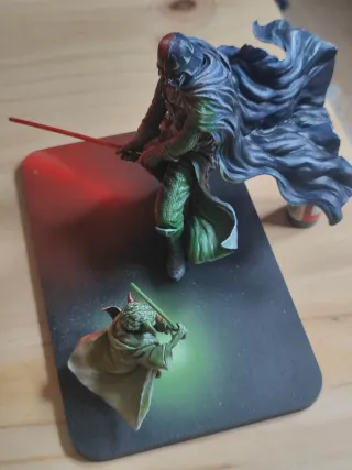 Vader vs Yoda 15cm pintadas a mano