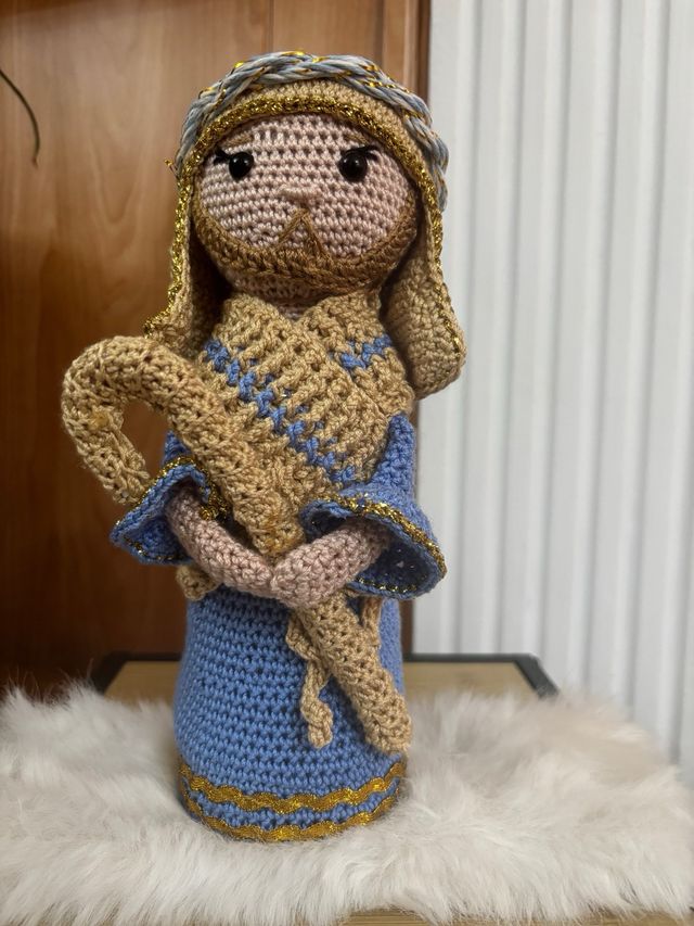 Belén de crochet artesanal