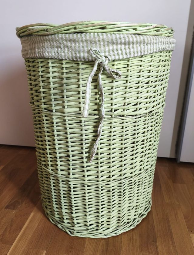 Cesto mimbre almacenaje