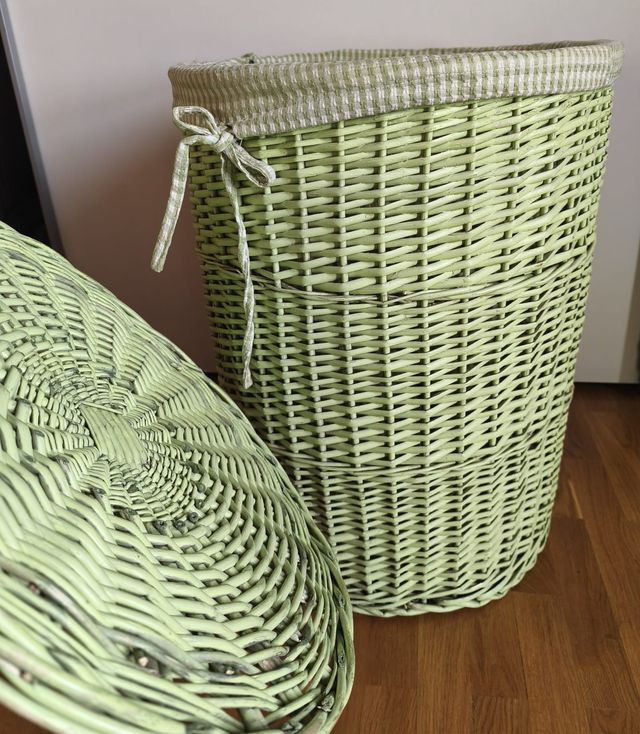 Cesto mimbre almacenaje