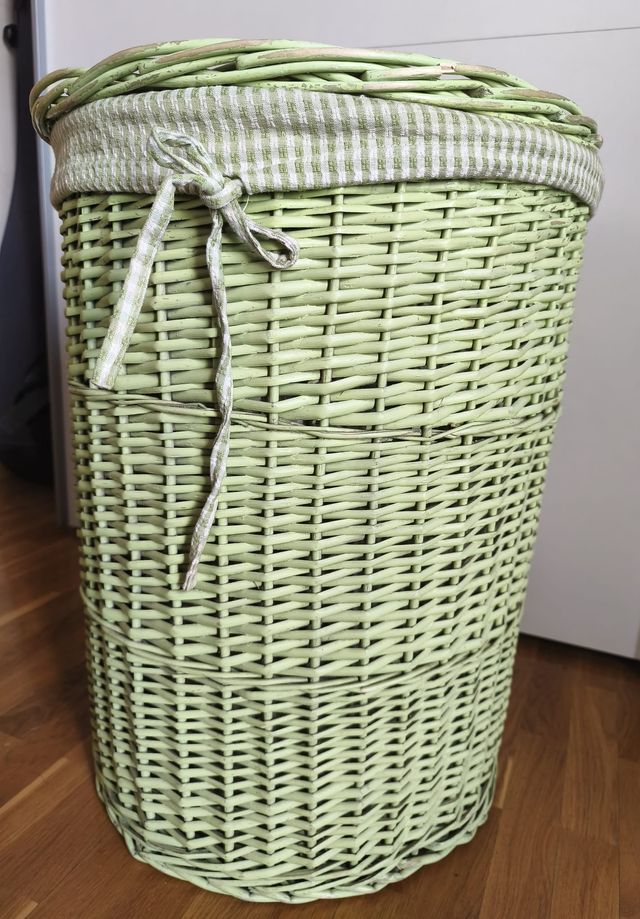 Cesto mimbre almacenaje