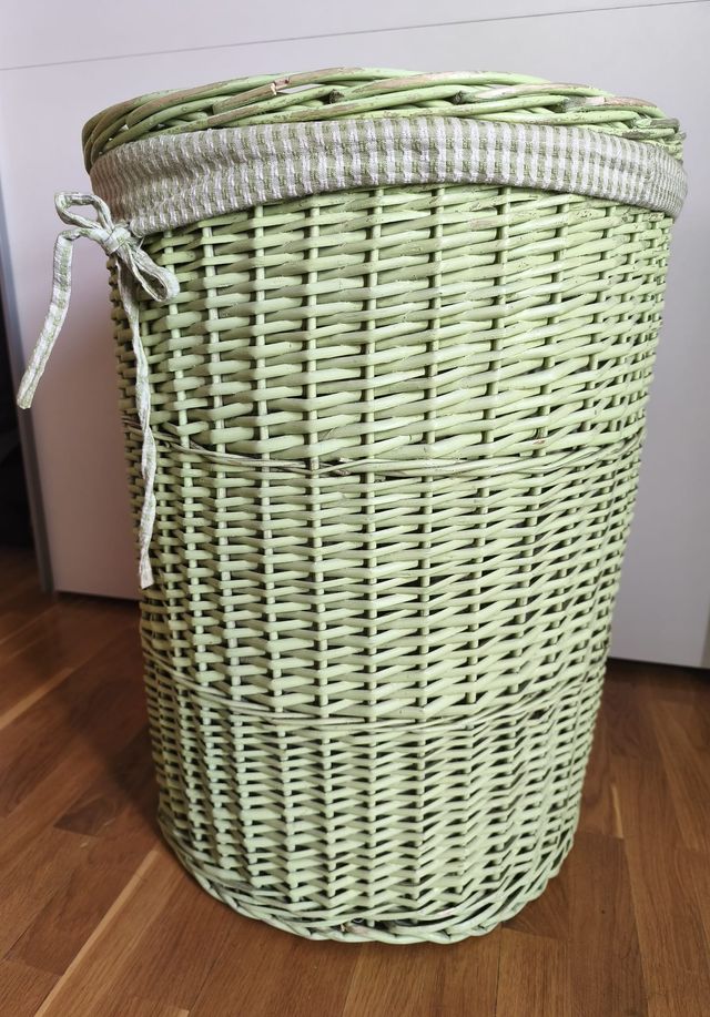 Cesto mimbre almacenaje