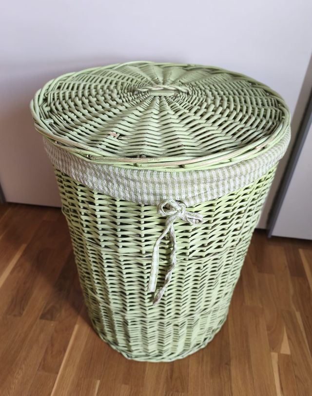 Cesto mimbre almacenaje