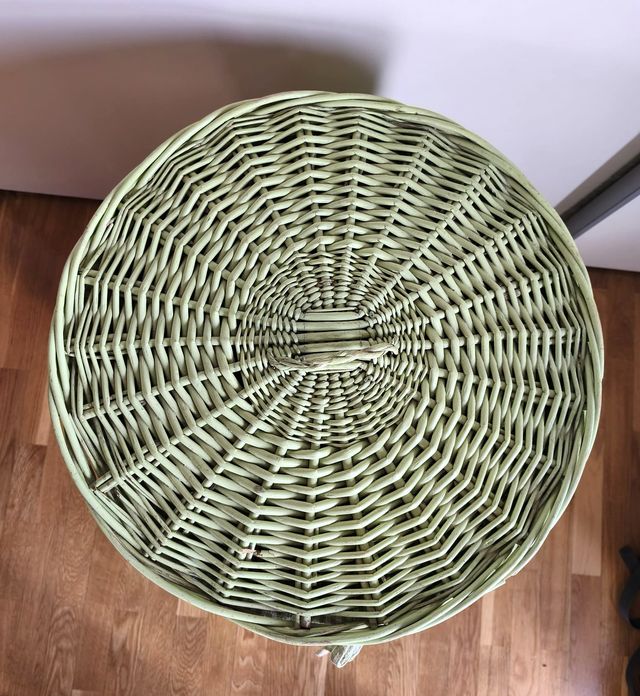 Cesto mimbre almacenaje