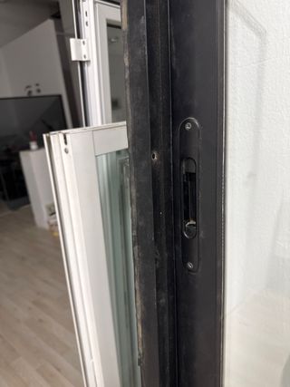 Balconera Corredera Aluminio Negra