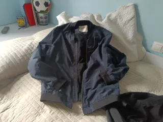 Cazadora ans Bear azul talla M hombre