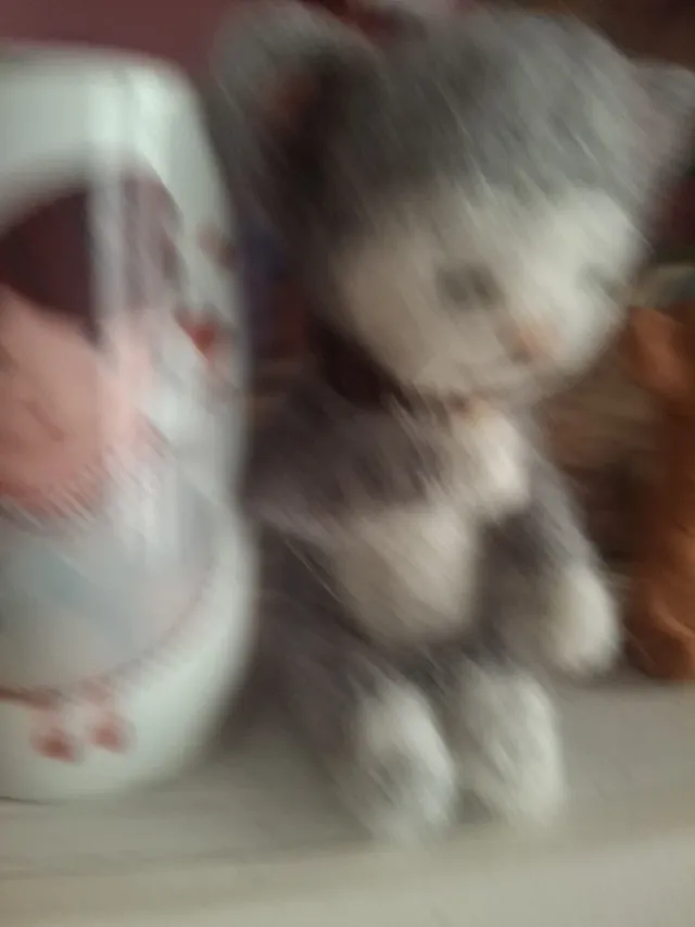 Muñeco gato fieltro hecho a mano