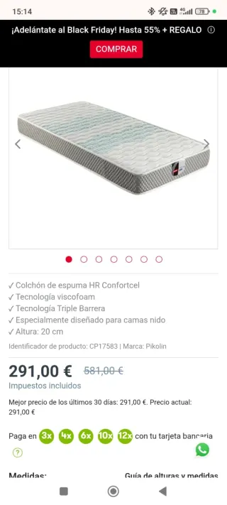 Colchón cama nido