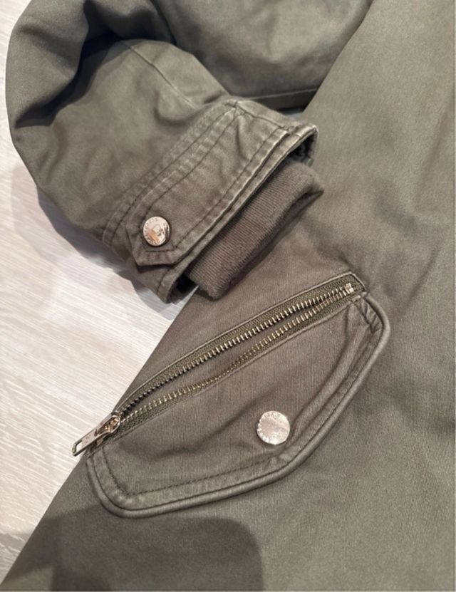 Parka verde Tintoretto con capucha y pelo interior