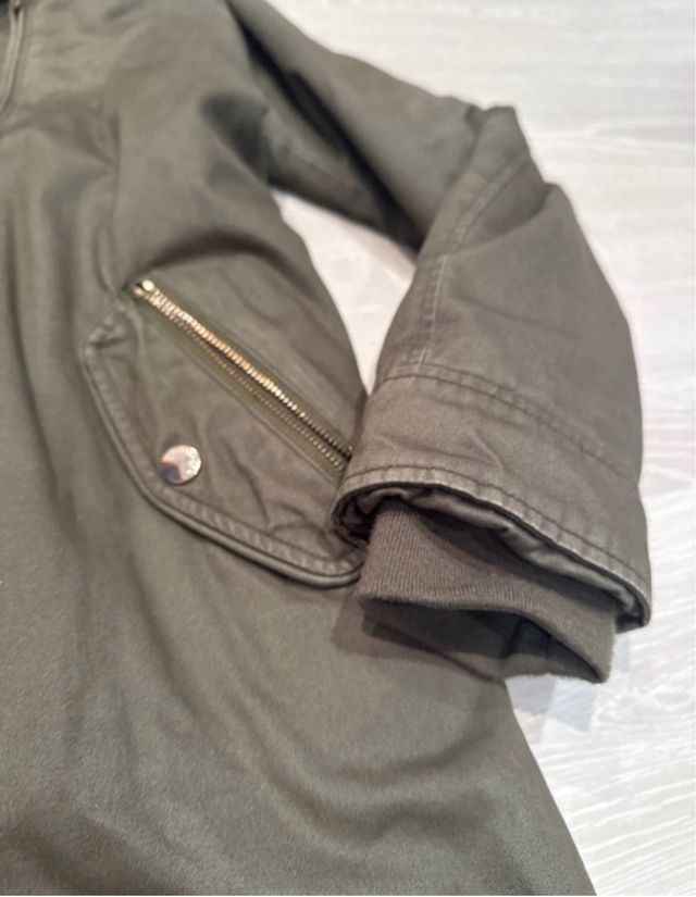 Parka verde Tintoretto con capucha y pelo interior