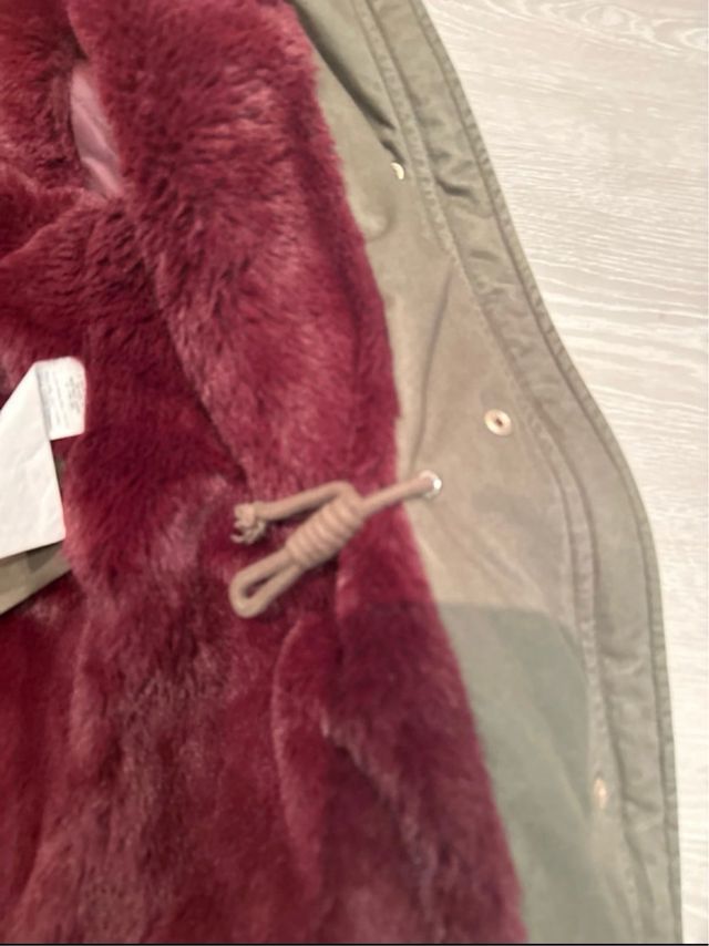 Parka verde Tintoretto con capucha y pelo interior