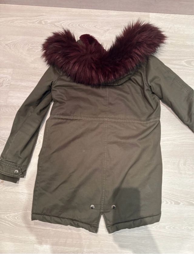 Parka verde Tintoretto con capucha y pelo interior