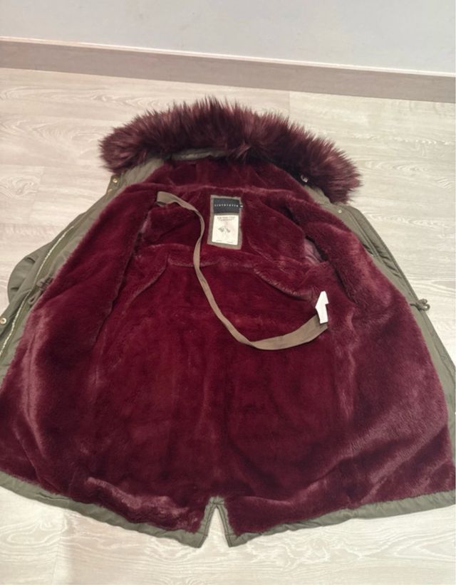 Parka verde Tintoretto con capucha y pelo interior