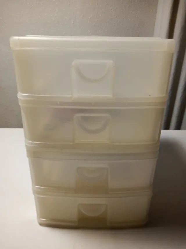 Lote 2 Cajoneras Araven Plástico Transparente