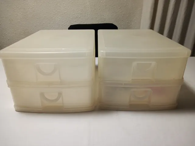 Lote 2 Cajoneras Araven Plástico Transparente