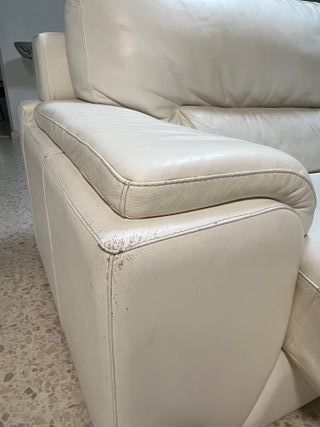 Sofá de Piel Pedro Ortiz Blanco