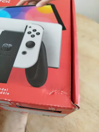 Nintendo Switch Oled blanca caja y manual  Tal c