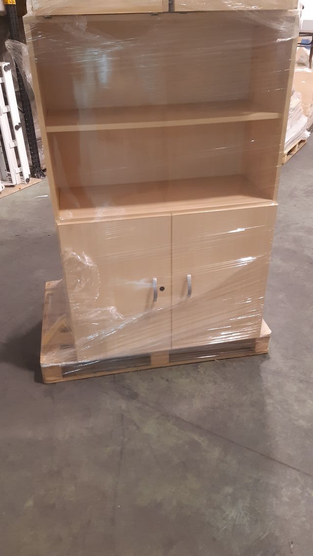 Armario haya 2 estantes con puertas