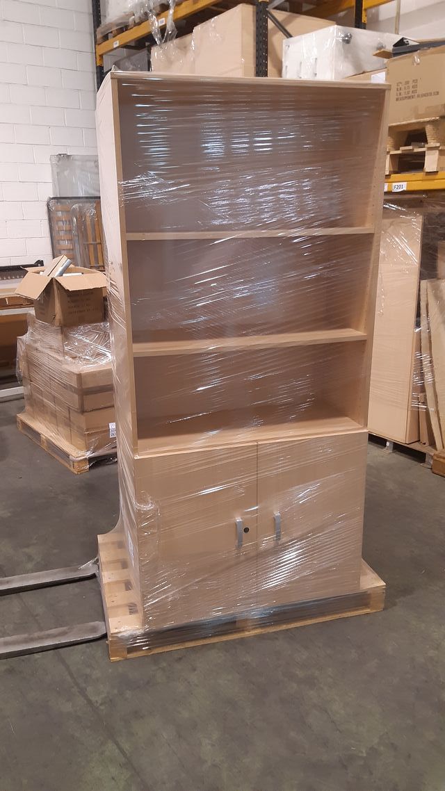 Armario haya 2 estantes con puertas