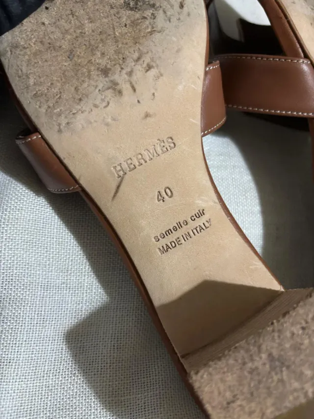 Sandalias Hermes Marrones