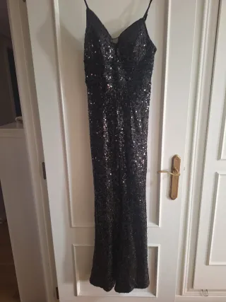 Mono fiesta lentejuelas negro