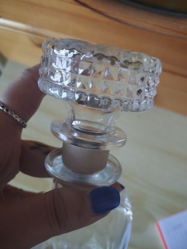 Bottiglia da liquore Vintage Cristallo Decorata