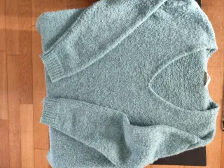 Jersey de lana verde azulado