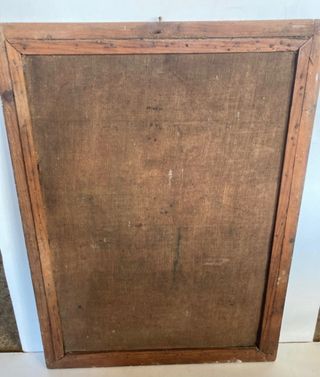 Antiguo cuadro religioso Virgen y Niño