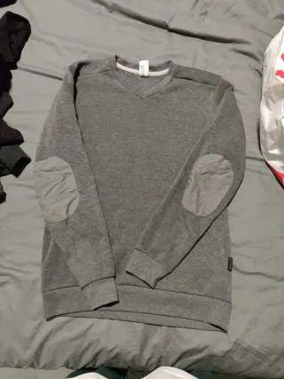 Jersey gris con parches en codos Talla L