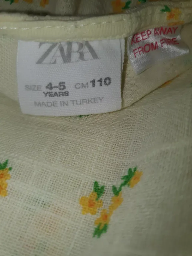 Vestido Zara niña estampado floral