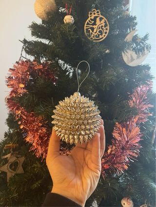 Pallina Natale Borchiata