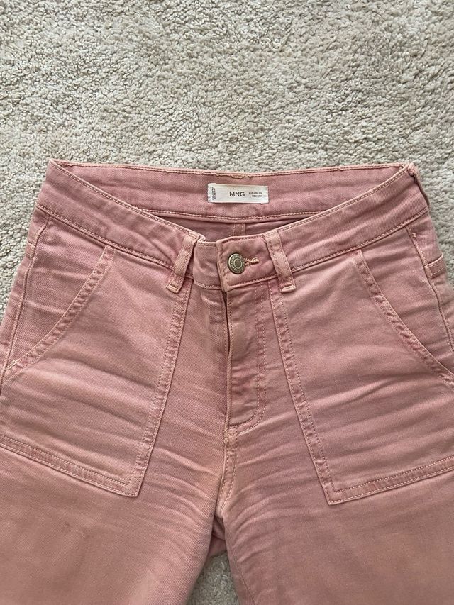 Pantalón Mango Teen Talla 32 Rosa