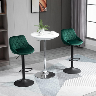 Set 2 Sgabelli da Bar con Altezza Regolabile, Base