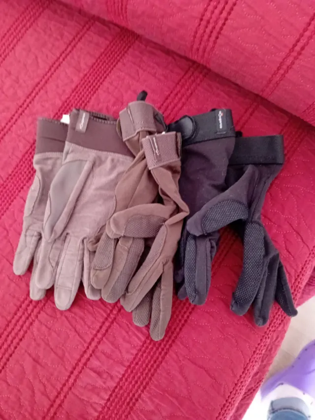 Equipo de equitación: pantalón, casco, espuelas