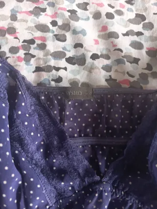 Lencero Oysho topos negro y blanco