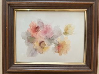 2 Quadri Acquerello Fiori 28x34 cm