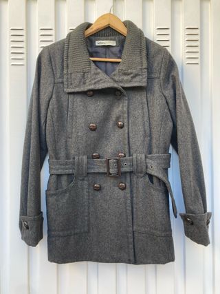 Abrigo paño mujer gris Talla L