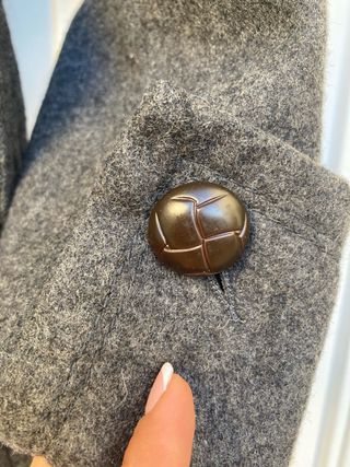 Abrigo paño mujer gris Talla L