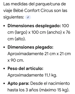 Parque cuna de viaje Bebé Confort