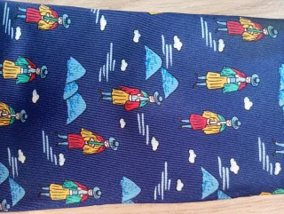 Corbata Hermès Seda Azul