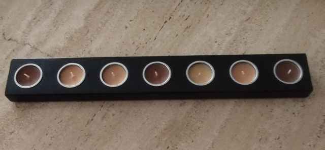 Portavelas IKEA 7 velas madera metal