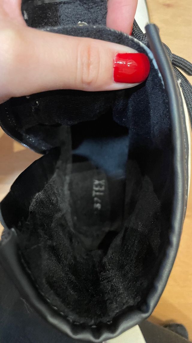 Botas militares blancas con cremallera